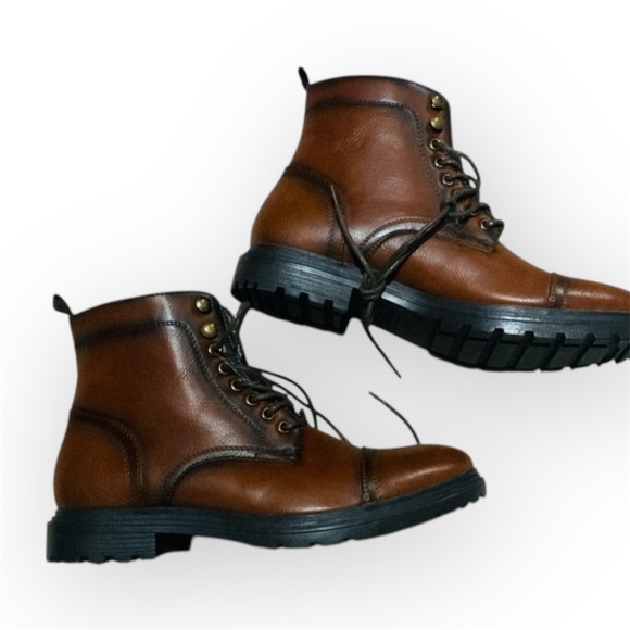 Brand New Men’s Perry Ellis Beacon Boot in Cognac size 9 - Picture 4 of 7